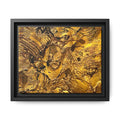 Framed Abstract Gold Marbled Canvas Art – Luxe Wall Decor