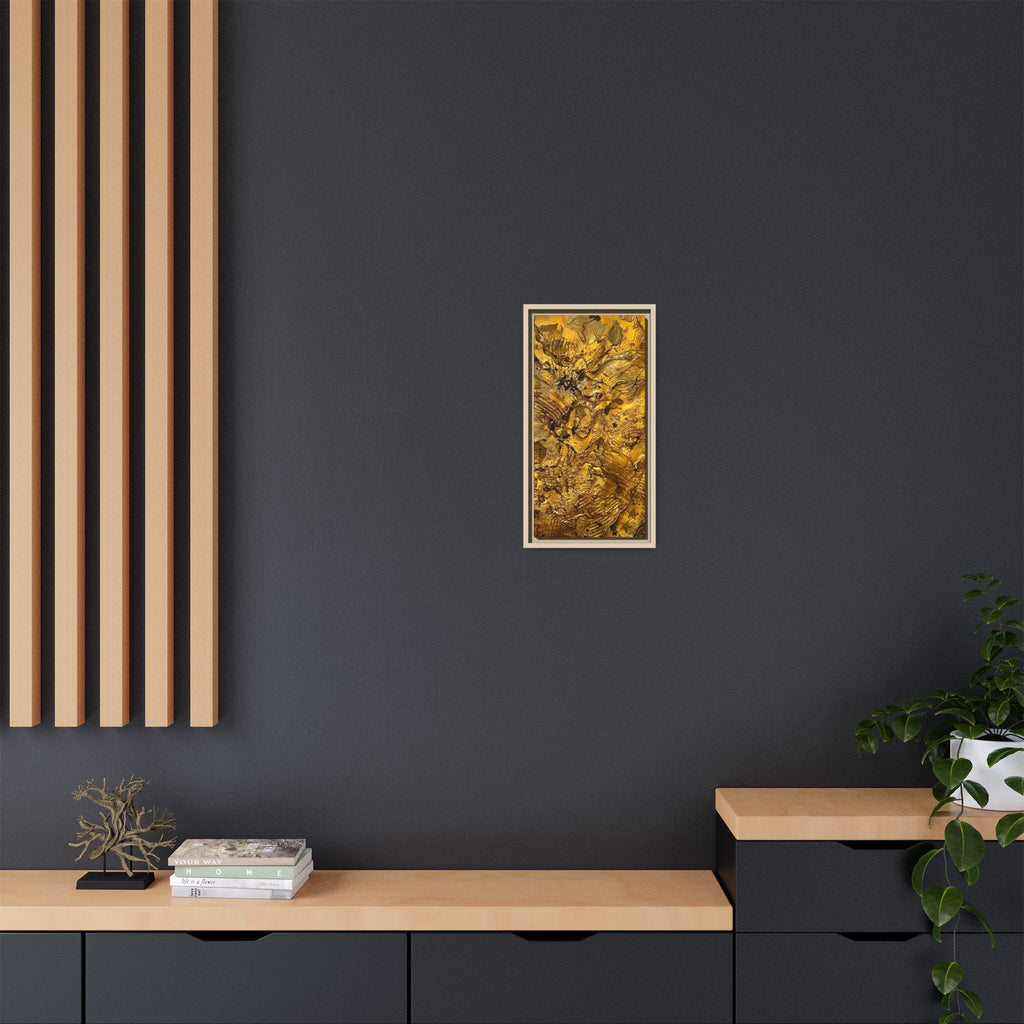 Framed Abstract Gold Marbled Canvas Art – Luxe Wall Decor