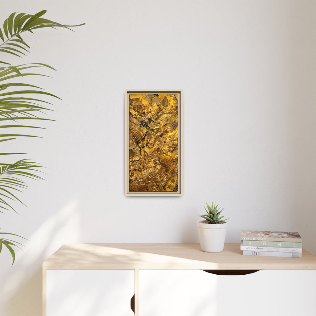Framed Abstract Gold Marbled Canvas Art – Luxe Wall Decor