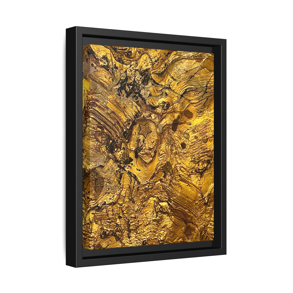 Framed Abstract Gold Marbled Canvas Art – Luxe Wall Decor