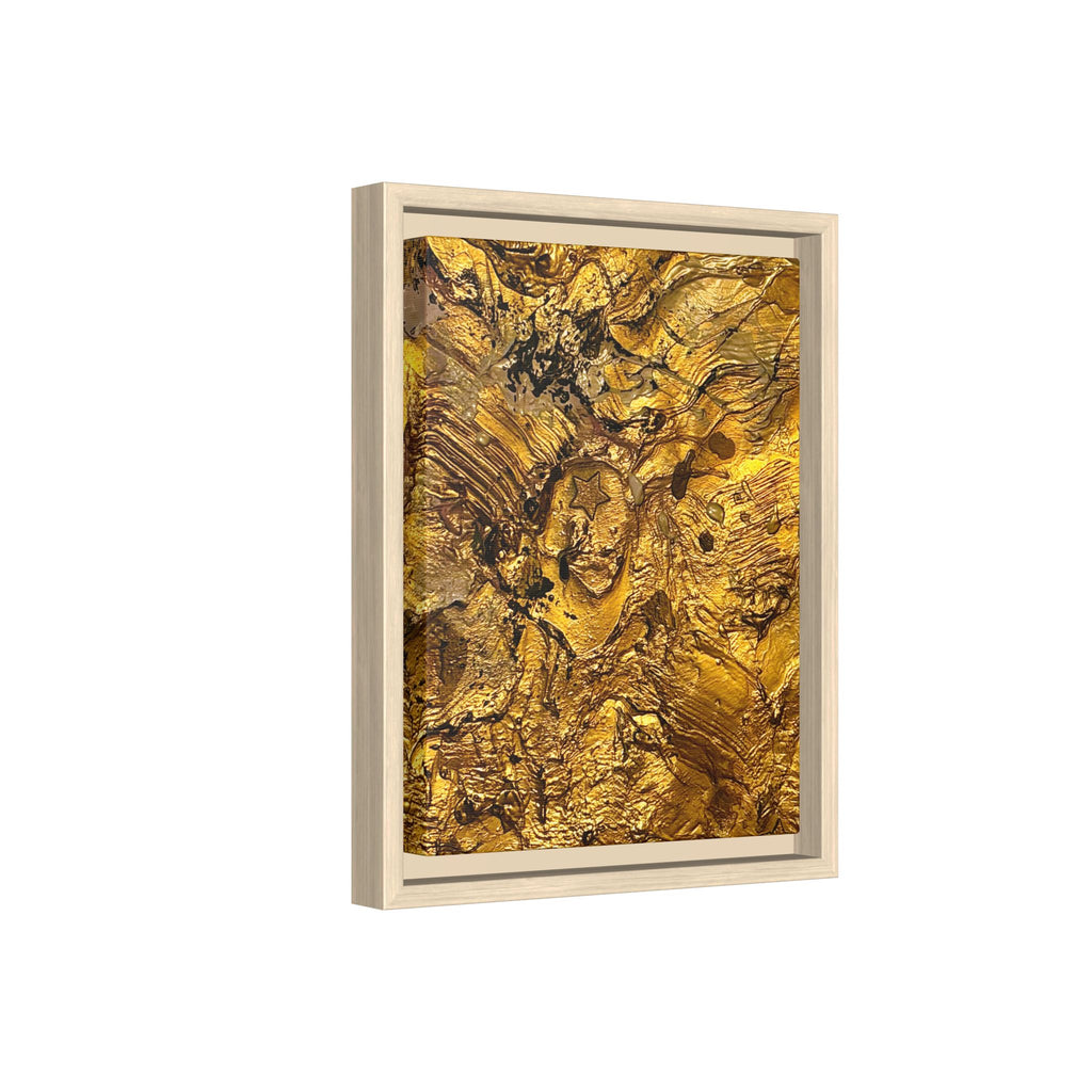 Framed Abstract Gold Marbled Canvas Art – Luxe Wall Decor