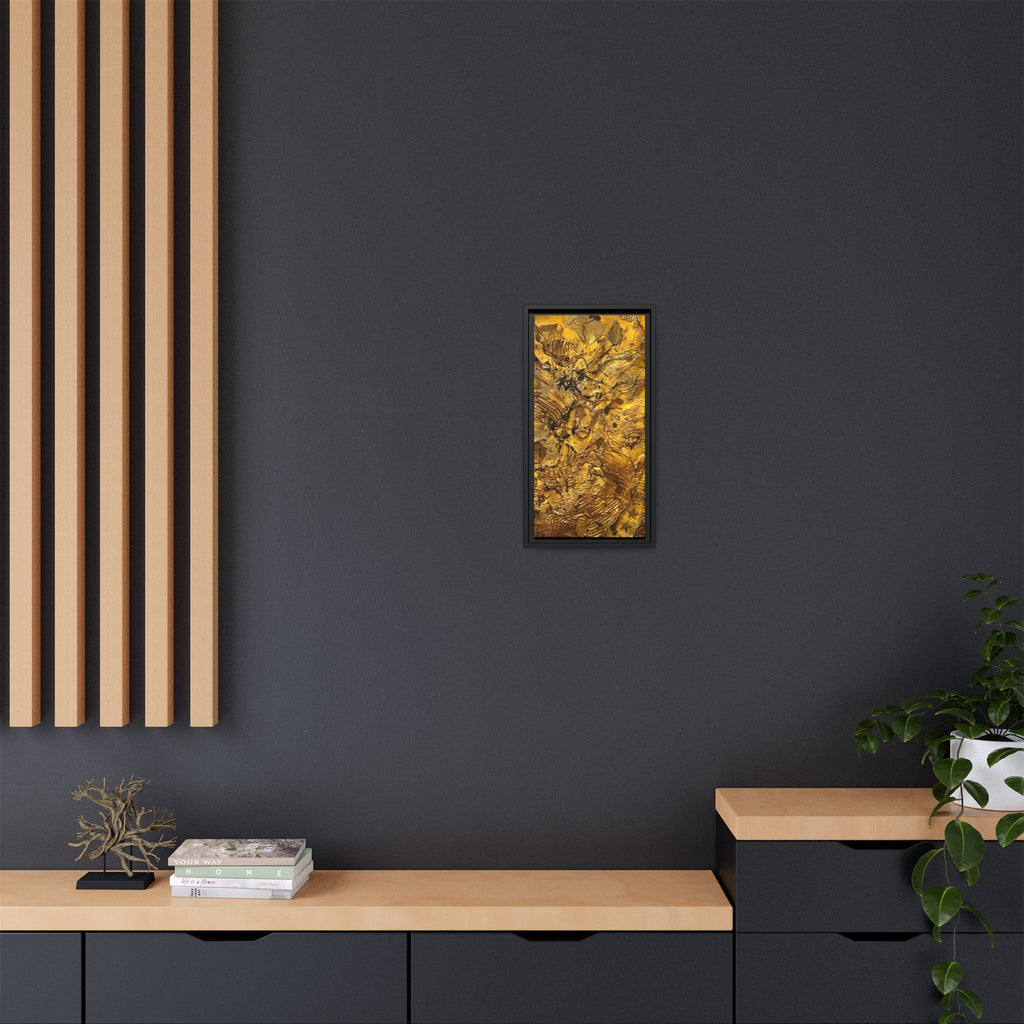 Framed Abstract Gold Marbled Canvas Art – Luxe Wall Decor