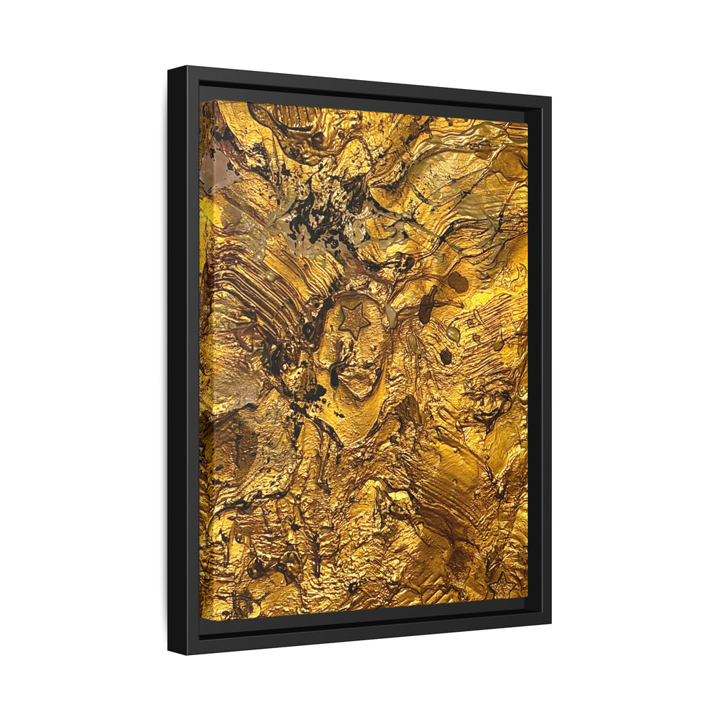 Framed Abstract Gold Marbled Canvas Art – Luxe Wall Decor