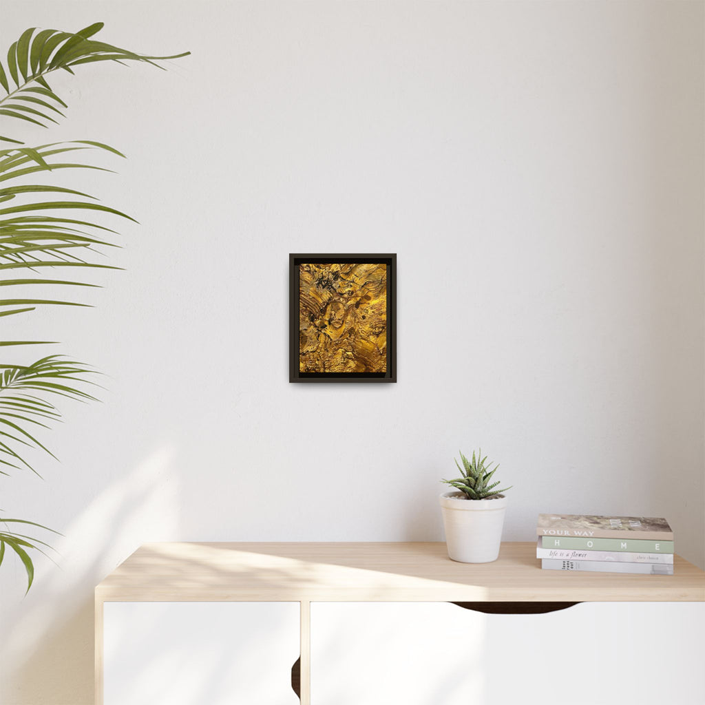 Framed Abstract Gold Marbled Canvas Art – Luxe Wall Decor