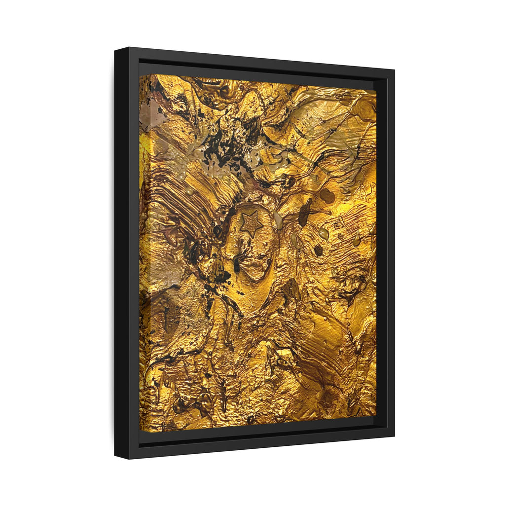 Framed Abstract Gold Marbled Canvas Art – Luxe Wall Decor