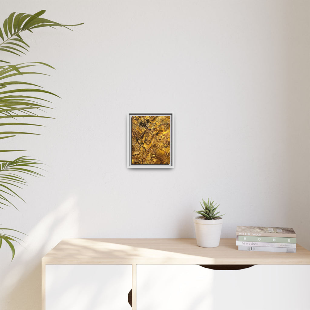 Framed Abstract Gold Marbled Canvas Art – Luxe Wall Decor