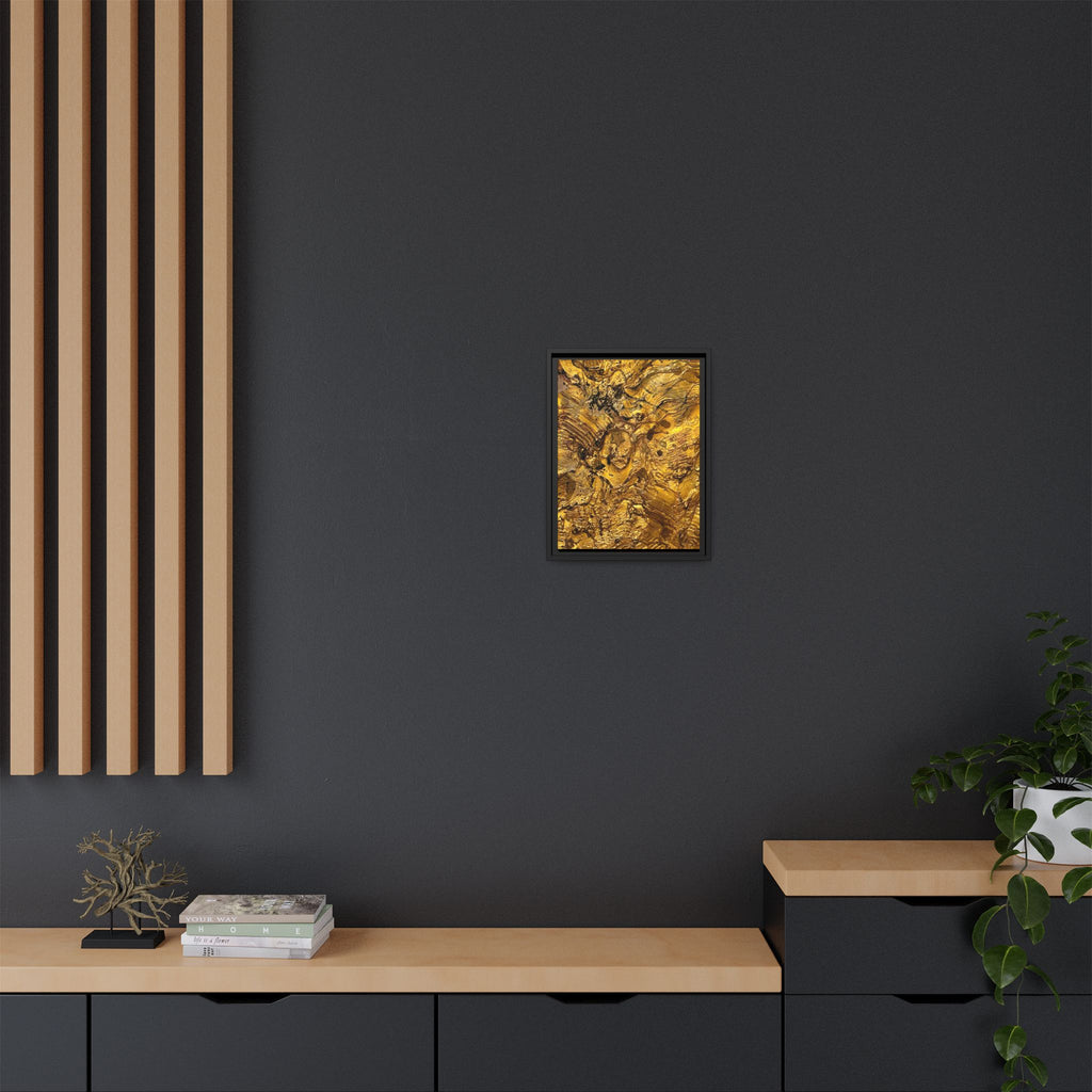 Framed Abstract Gold Marbled Canvas Art – Luxe Wall Decor
