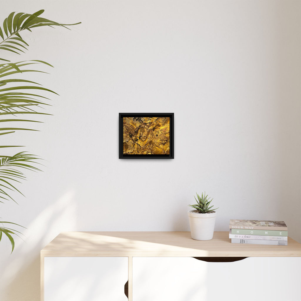 Framed Abstract Gold Marbled Canvas Art – Luxe Wall Decor