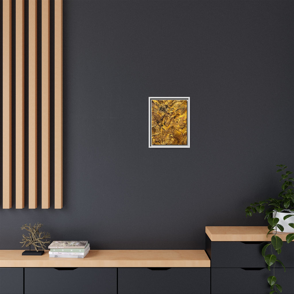 Framed Abstract Gold Marbled Canvas Art – Luxe Wall Decor