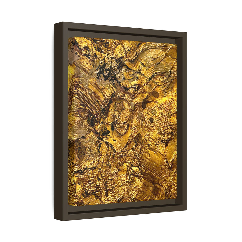Framed Abstract Gold Marbled Canvas Art – Luxe Wall Decor