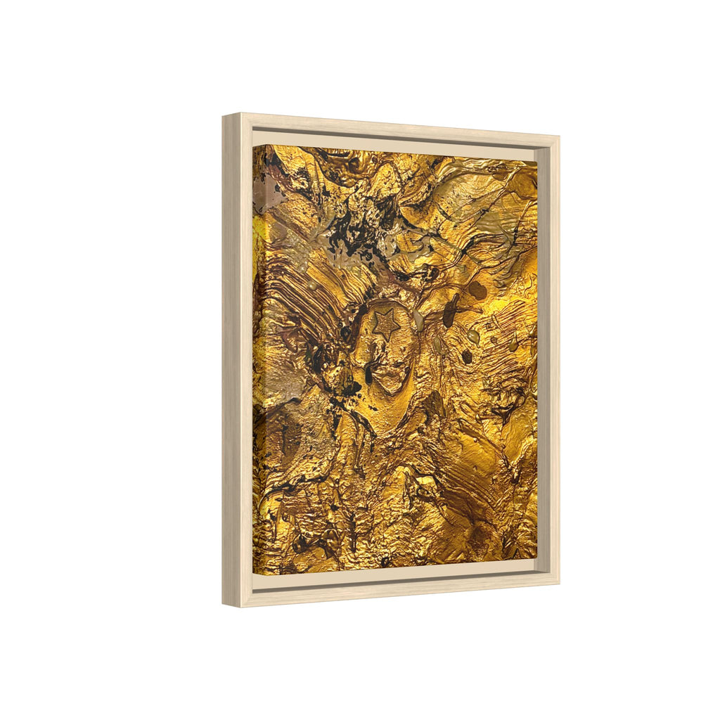 Framed Abstract Gold Marbled Canvas Art – Luxe Wall Decor
