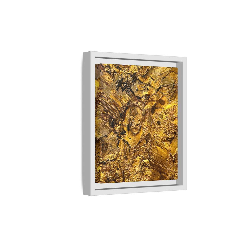 Framed Abstract Gold Marbled Canvas Art – Luxe Wall Decor