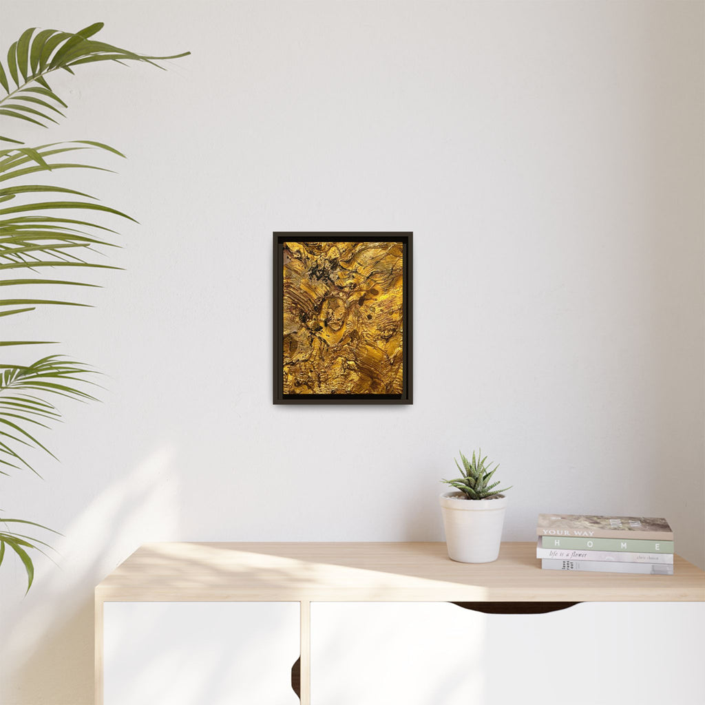 Framed Abstract Gold Marbled Canvas Art – Luxe Wall Decor