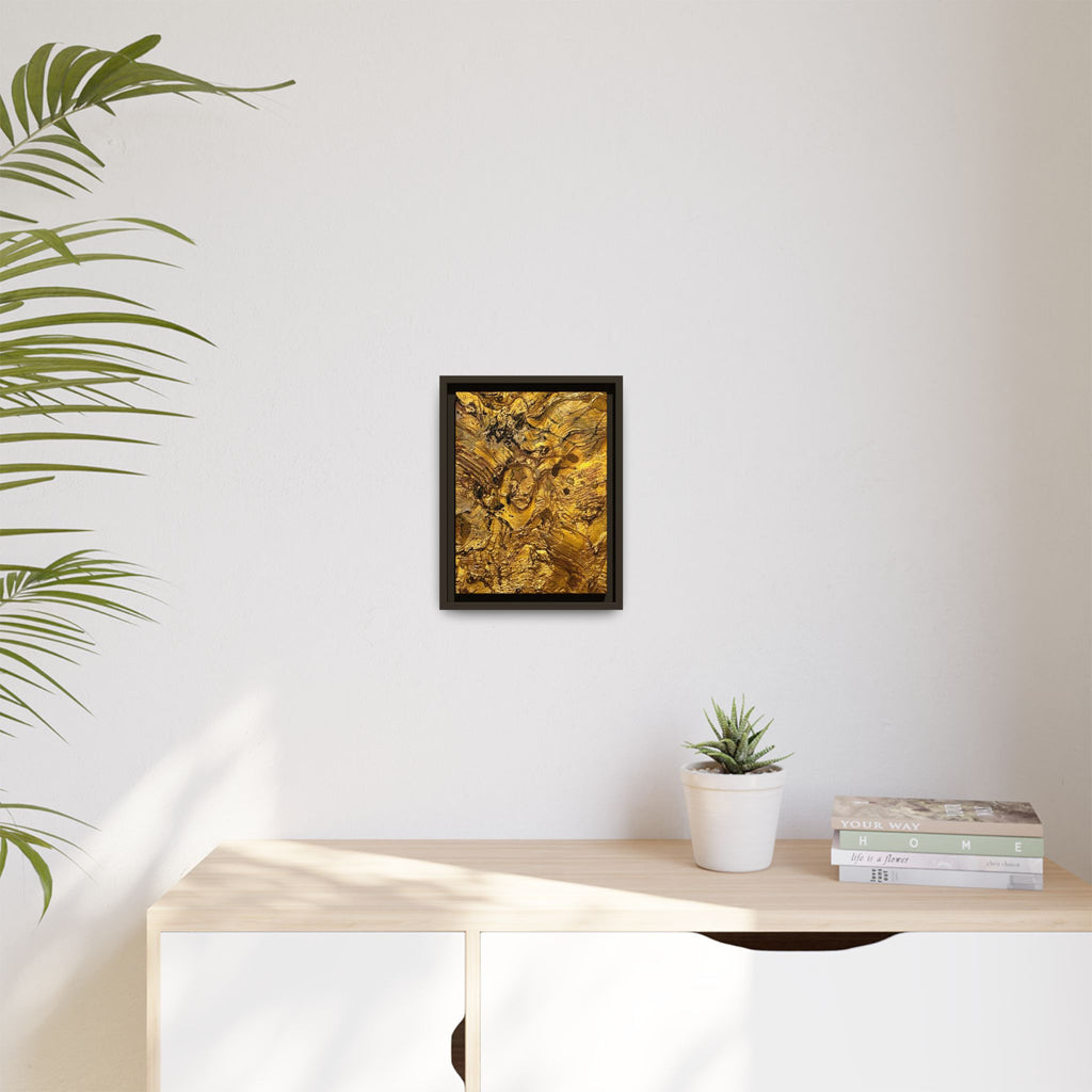 Framed Abstract Gold Marbled Canvas Art – Luxe Wall Decor