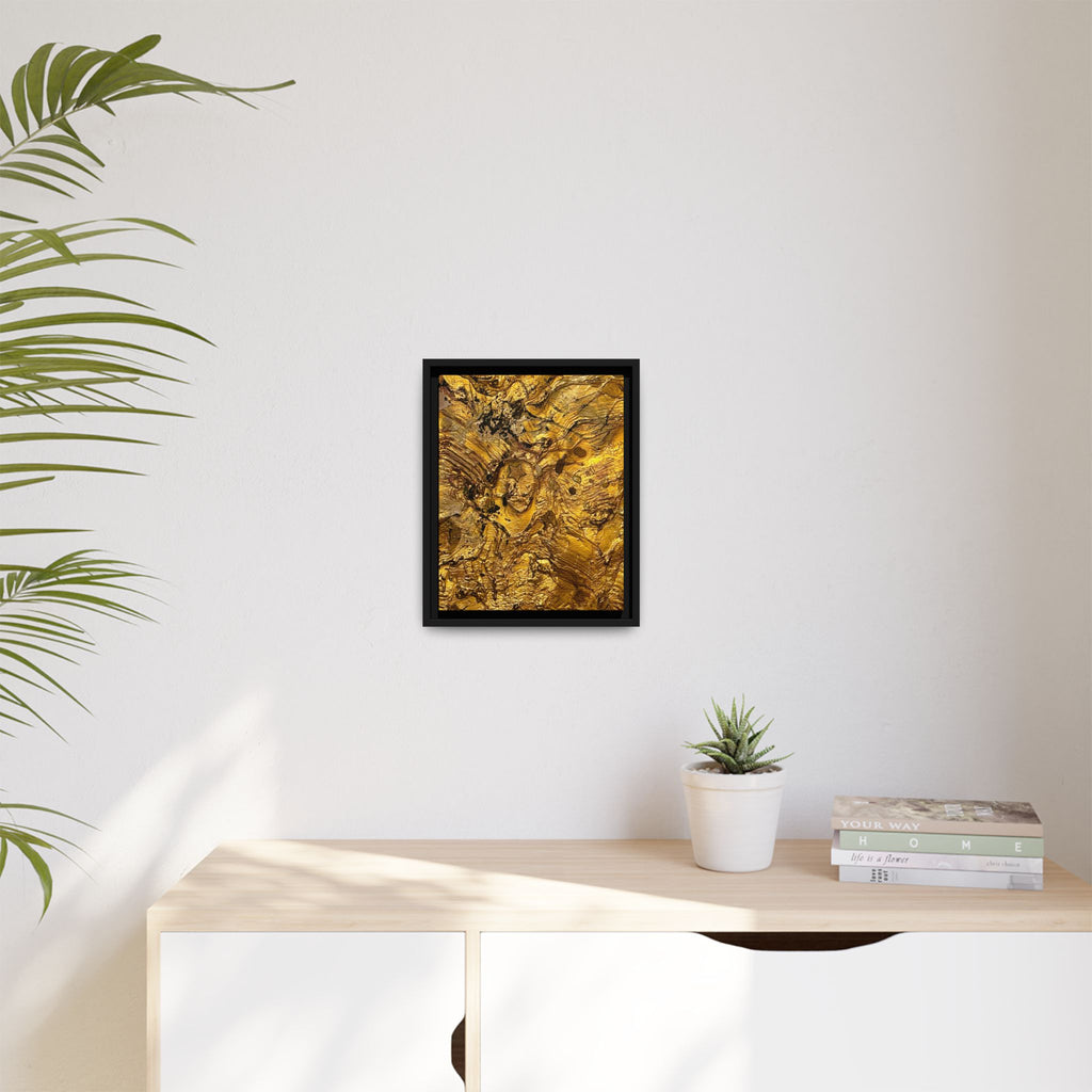 Framed Abstract Gold Marbled Canvas Art – Luxe Wall Decor
