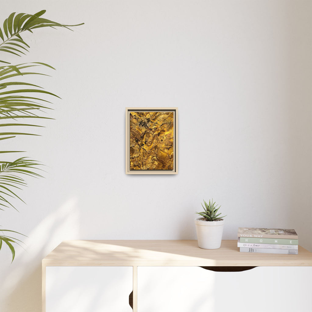 Framed Abstract Gold Marbled Canvas Art – Luxe Wall Decor