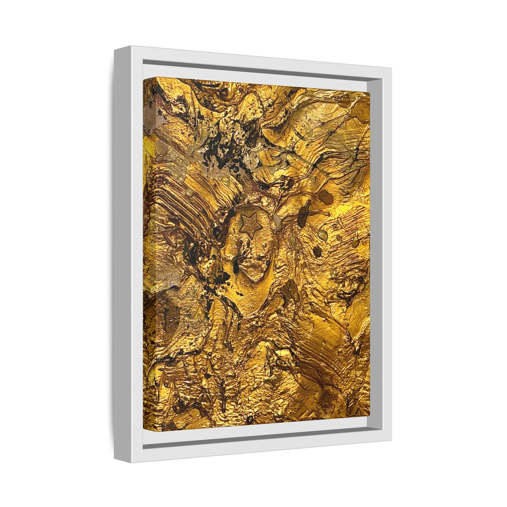 Framed Abstract Gold Marbled Canvas Art – Luxe Wall Decor