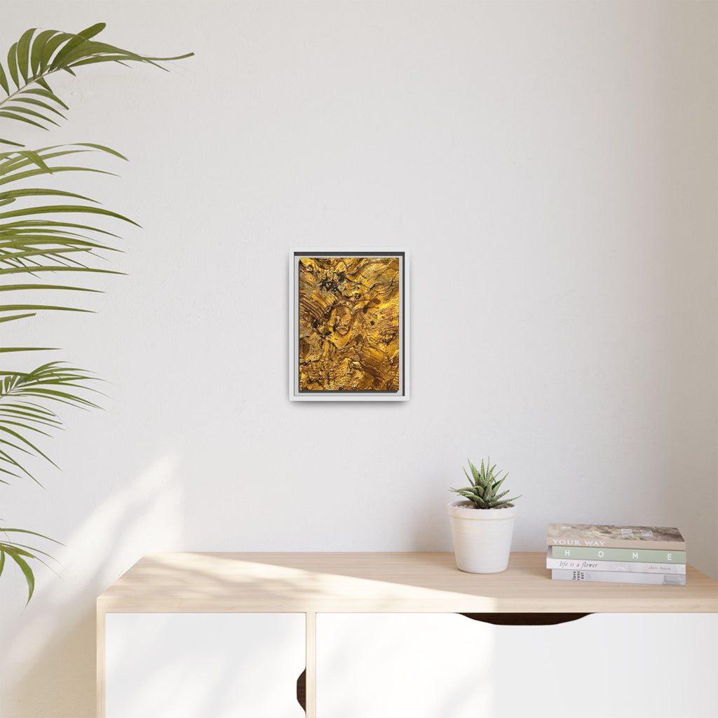 Framed Abstract Gold Marbled Canvas Art – Luxe Wall Decor