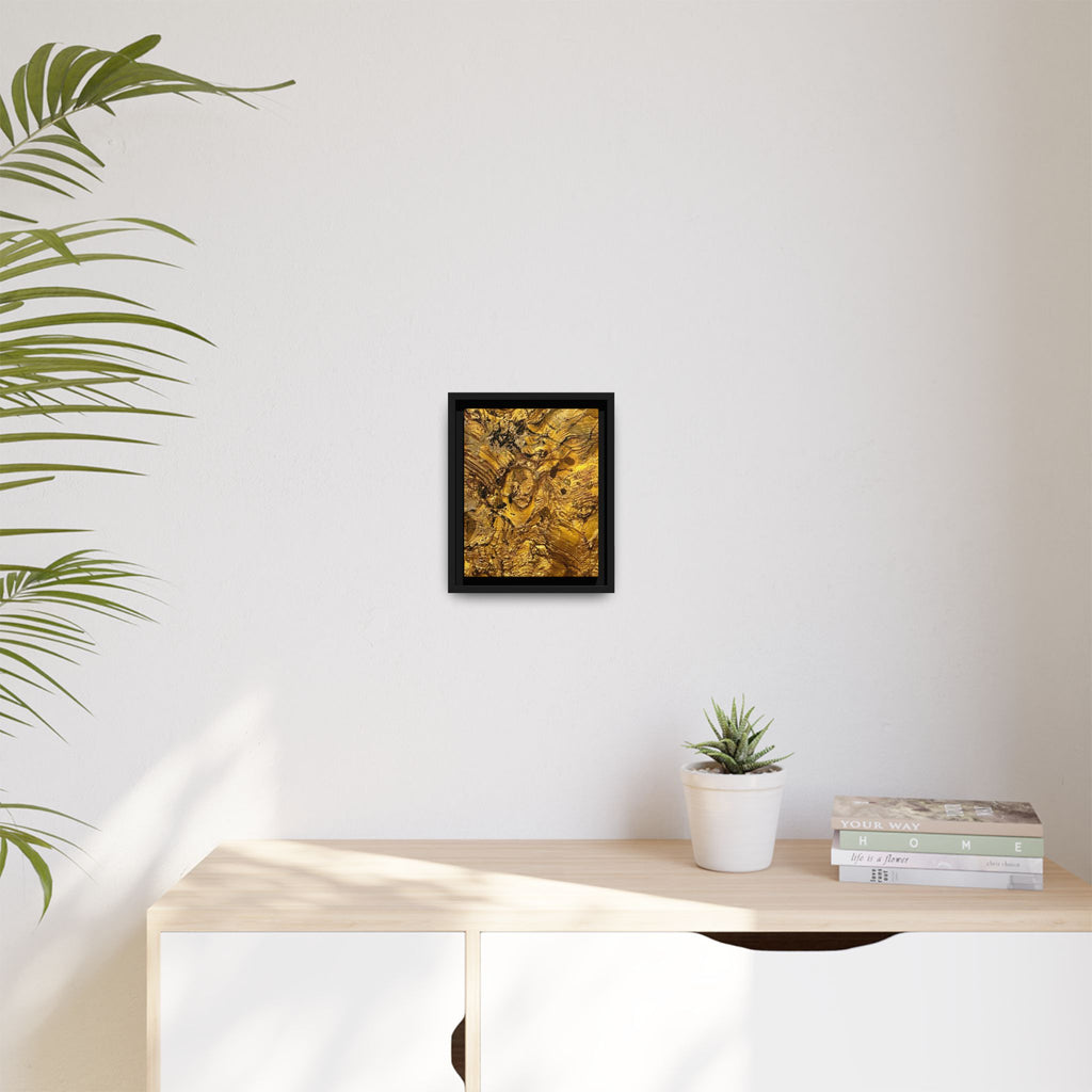 Framed Abstract Gold Marbled Canvas Art – Luxe Wall Decor