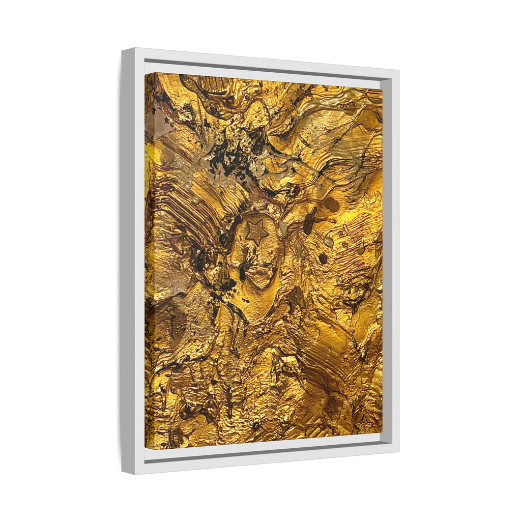 Framed Abstract Gold Marbled Canvas Art – Luxe Wall Decor