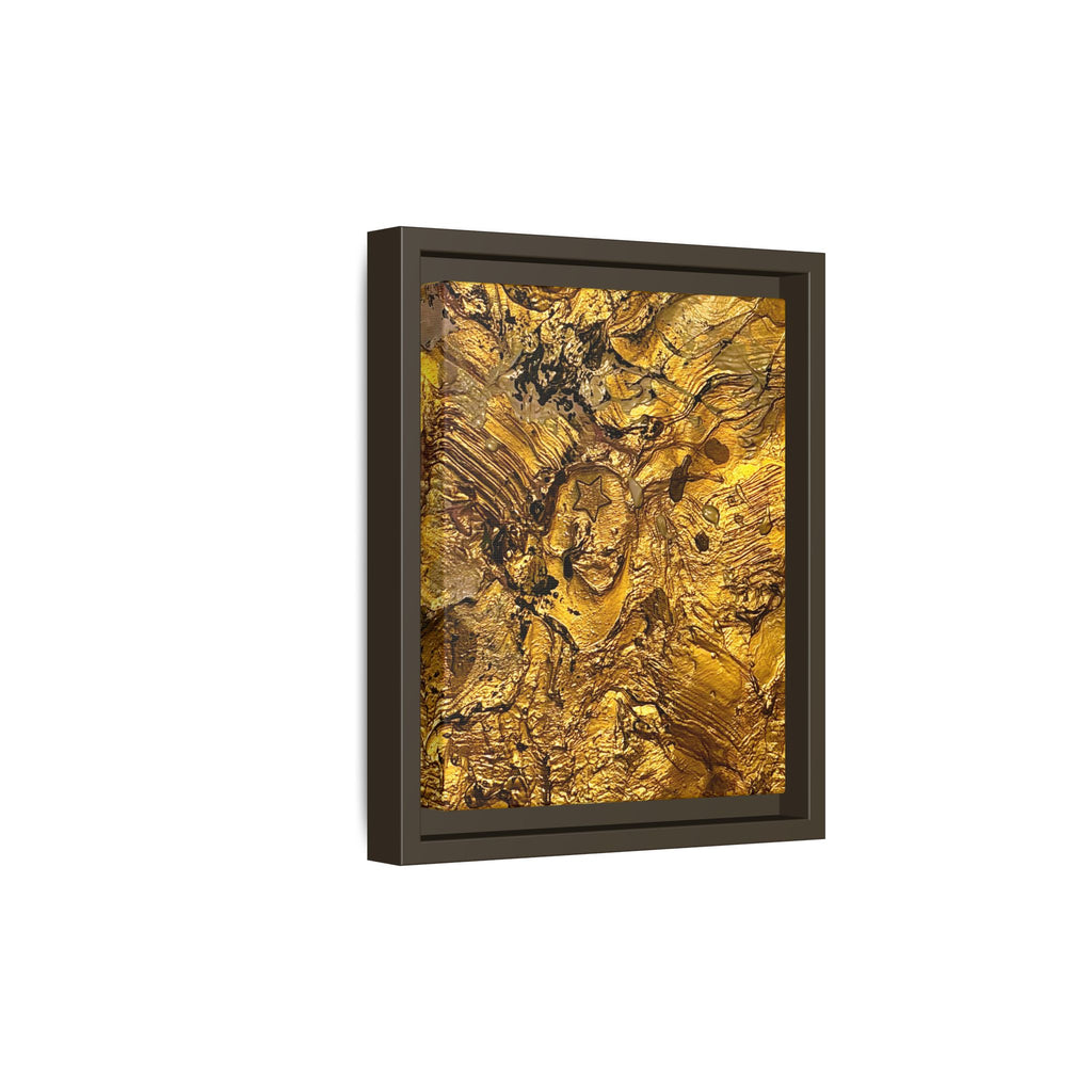 Framed Abstract Gold Marbled Canvas Art – Luxe Wall Decor