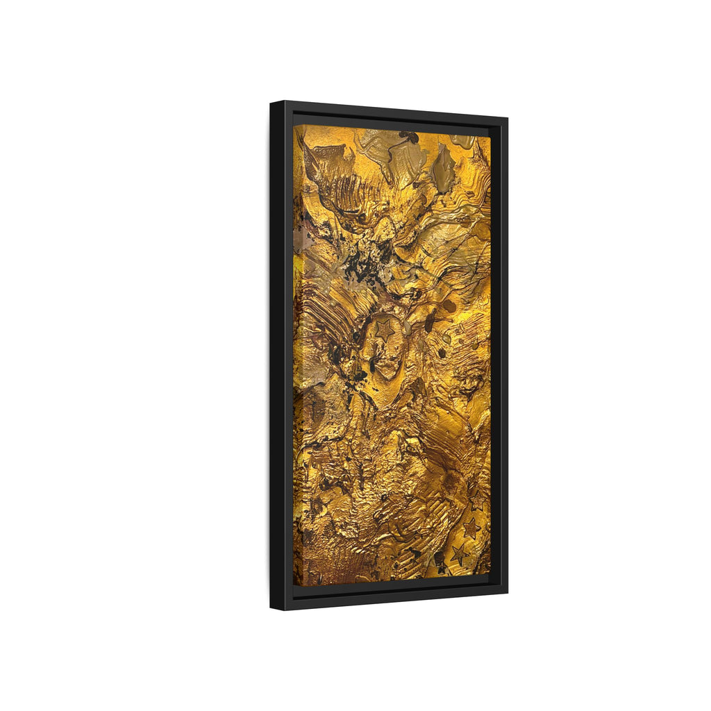Framed Abstract Gold Marbled Canvas Art – Luxe Wall Decor