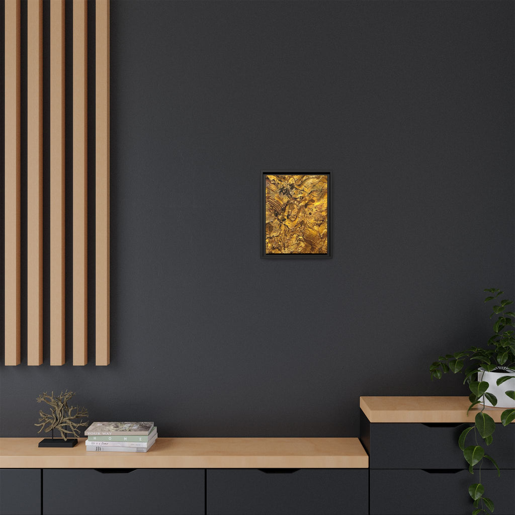 Framed Abstract Gold Marbled Canvas Art – Luxe Wall Decor