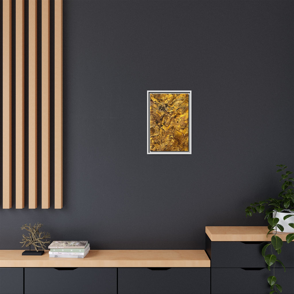 Framed Abstract Gold Marbled Canvas Art – Luxe Wall Decor