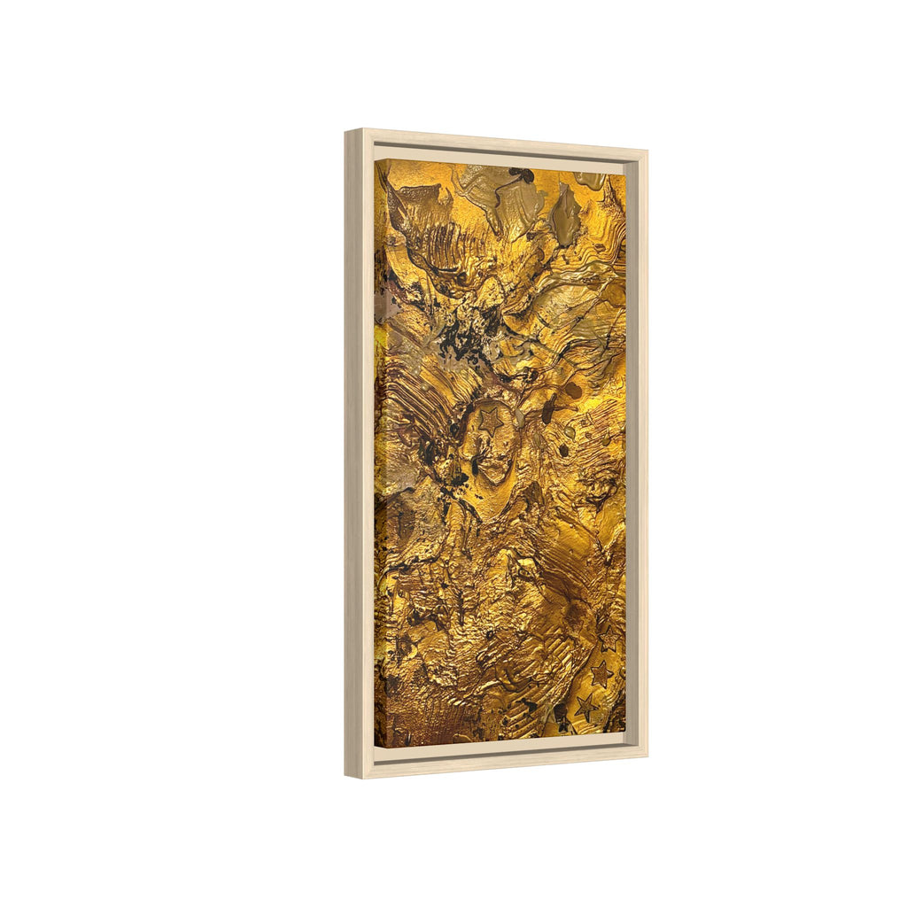Framed Abstract Gold Marbled Canvas Art – Luxe Wall Decor